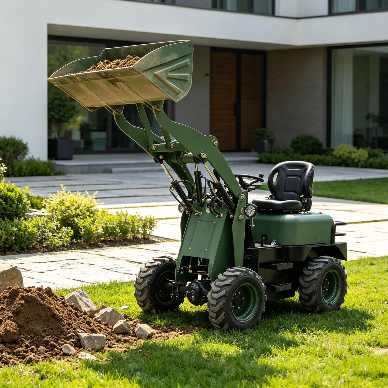 Mini Bulldozer Attachments - Tuin- en landbouwwieltractor, gratis verzending, mini-wiellader,