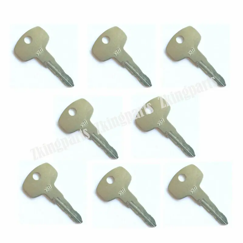 Heavy Equipment Keys - 8 stuks ontstekingssleutels voor zwaar materieel